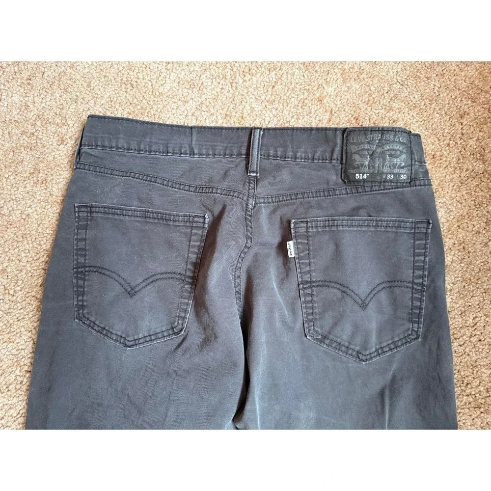 Levi's 514 Straight Fit Men's Gray  Classic Denim Pants Size‎ 33/30
